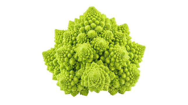 Fresh green broccoli head isolated on white background for healthy eating and nutrition concept