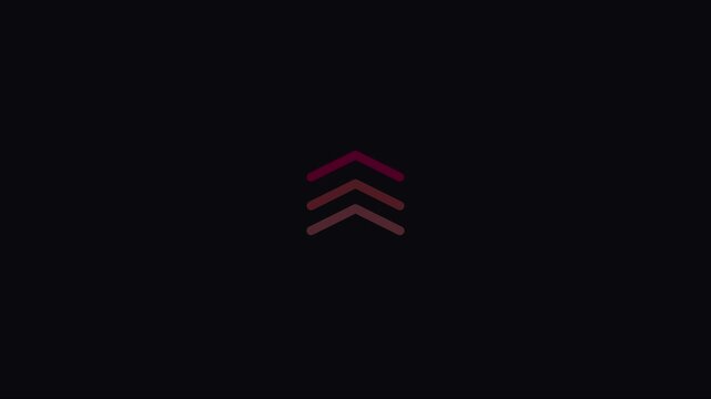 Minimalist animated chevron arrows loading for ui and digital interfaces animation 4k