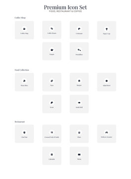 Restaurants Icon Set