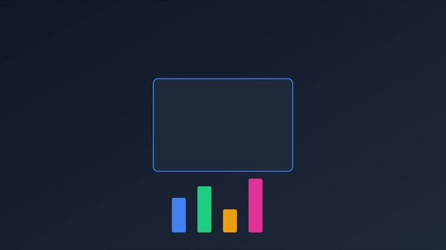 Animated business bar chart growth infographic with minimalist ui for financial data presentation and corporate marketing analysis animation 4k