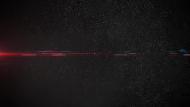 Dark Cinematic Lens Flare with Horizontal Red Light Streak Movie Grunge Action Cinematic Title Trailer Animation Background