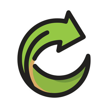 Green curved arrow icon