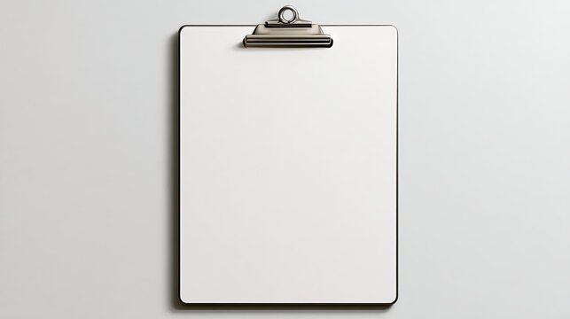 Blank clipboard mockup template isolated on white background