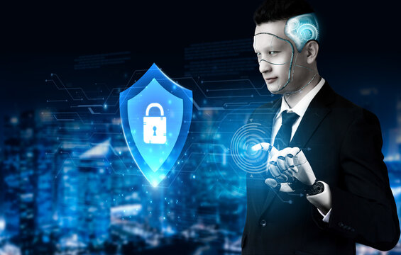 A smart AI assistant acts as a digital security shield, offering active network protection. This automated system defends against cyber threats to ensure data privacy and safety. Fermion