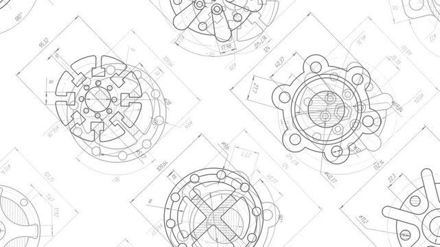 Technical drawing .Mechanical Engineering background .Technology banner.