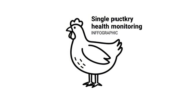 Poultry health monitoring infographic template.