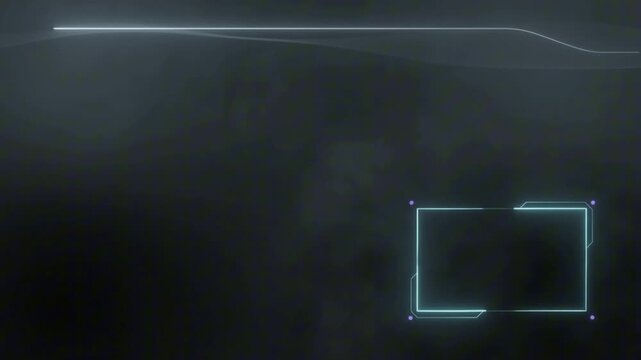 Glowing digital frame pulses with rhythmic neon energy on dark smoky canvas creating sophisticated motion video for modern user interface