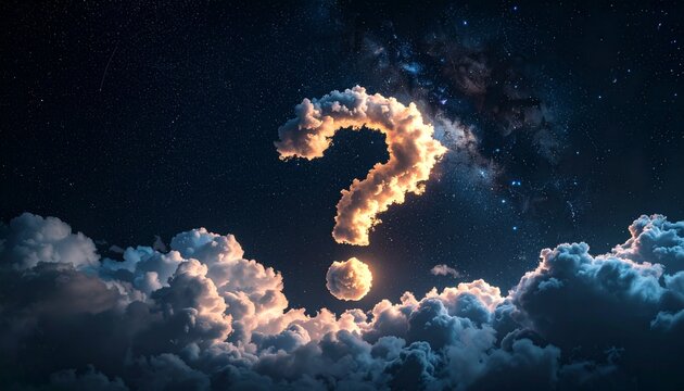 A background image featuring a question mark with a stylish accent.