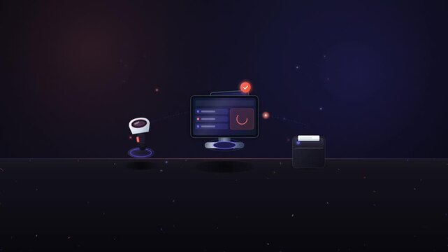 Animated POS System with Barcode Scanner and Receipt Printer