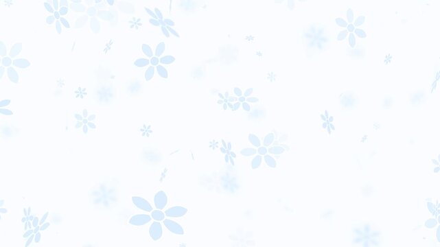 Light blue floral pattern on a white background, minimalistic design