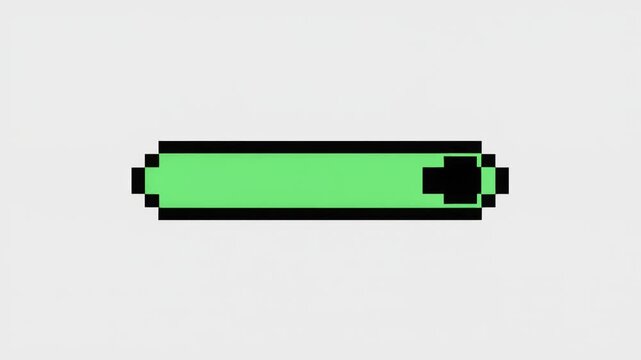 progress bar loading animation in retro pixel style 4k