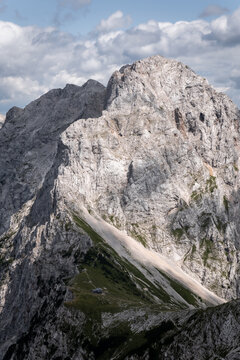 rocky mountain landscape in the kamnik&ndash;savinja alps in Slovenia