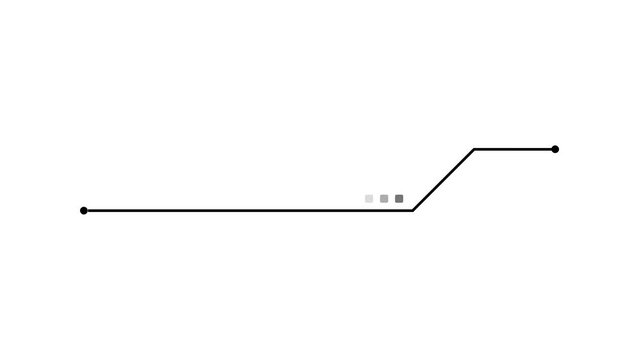 Futuristic White HUD Callout Line Animation Loop Isolated white Background Minimal Call Out Info Pointer Motion Graphic Video Overlay