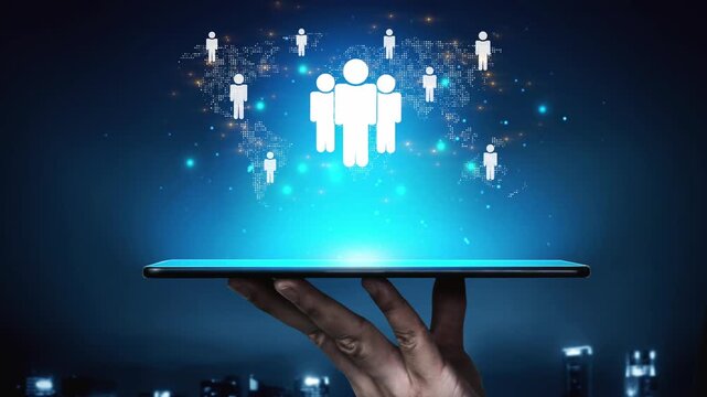Global human network and workforce distribution highlight human, network, and global presence through digital connection and team coordination Marrow