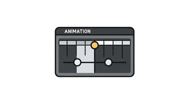 Animation software interface control panel.