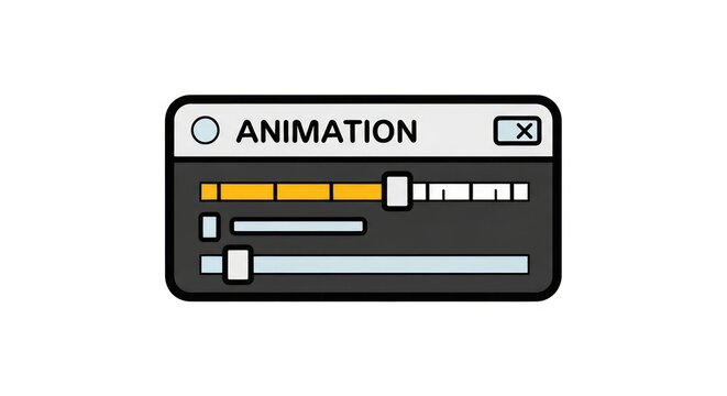 Animation software interface design concept.