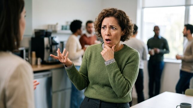Surprised Person Demonstrates an Excuse Me Reaction Through Expressive Facial Features, Questioning Body Language, Disbelief, Confusion, Uncertainty, and Skepticism
