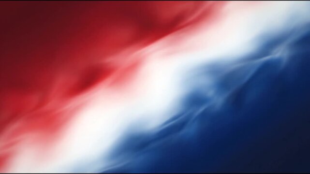 Abstract Background Featuring Red White and Blue Waving Fabric Motion