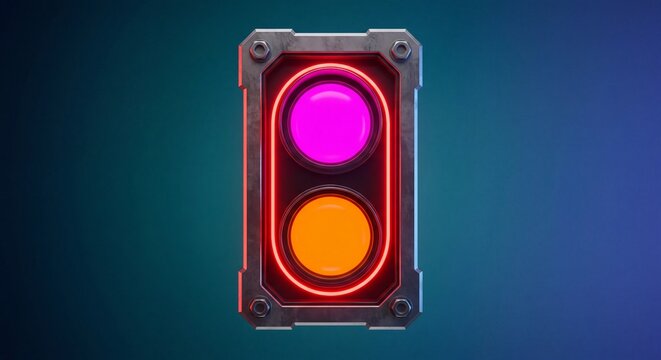 concept art square frame made of traffic lights