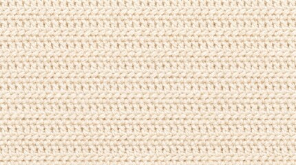 Naklejka premium Cream knit fabric background with subtle texture during soft studio lighting for cozy textile concepts