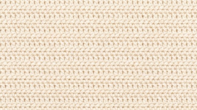 Cream knit fabric background with subtle texture during soft studio lighting for cozy textile concepts