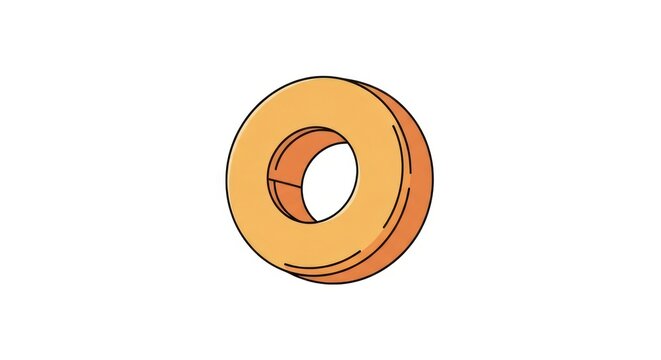 Copper washer industrial hardware component.