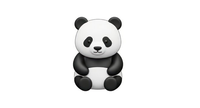Cute black and white panda bear.