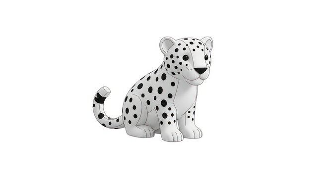 Cute cartoon leopard figurine toy.