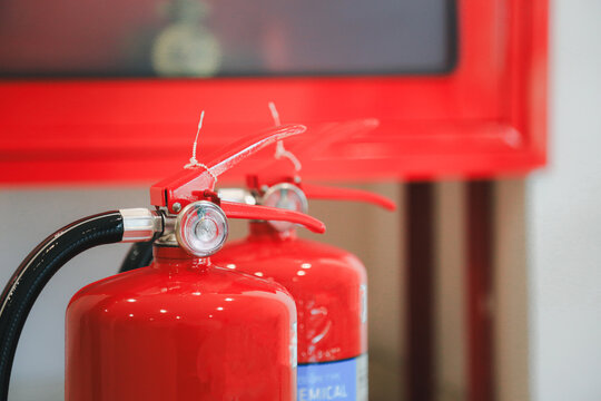 Fire extinguishing system in control room, powerful emergency equipment for industry,