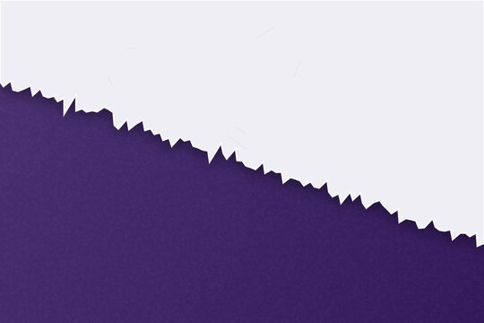 Purple background with white paper rip effect for creative visual design.