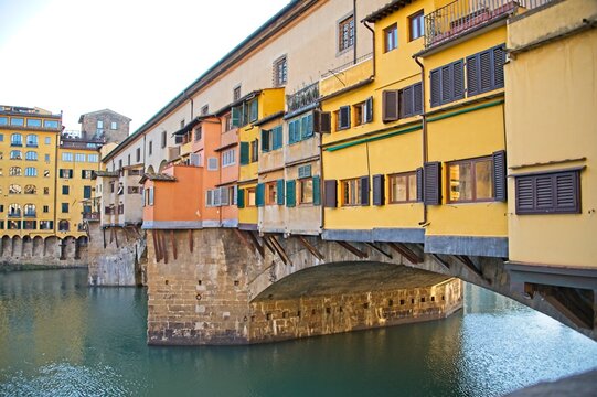 Florence, Italy Ancient Bridge over River
