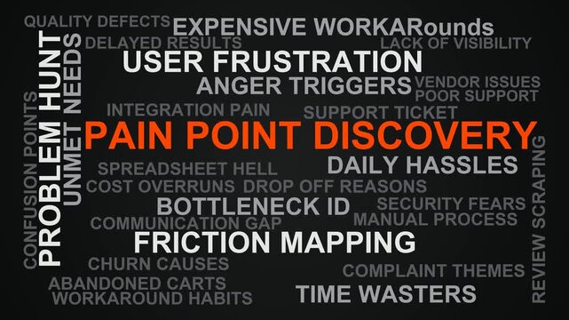 Pain Point Discovery Word Cloud