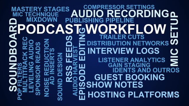 Podcast Workflow Word Cloud