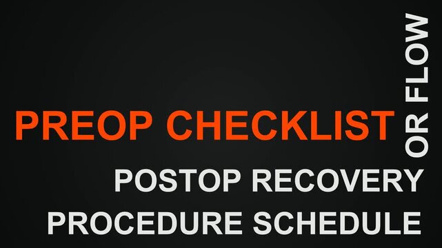Preop Checklist Word Cloud