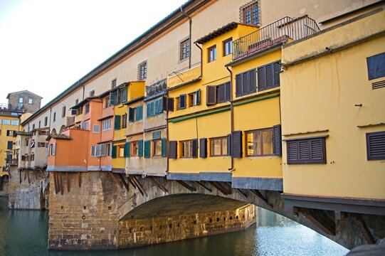 Florence, Italy Ancient Bridge over River