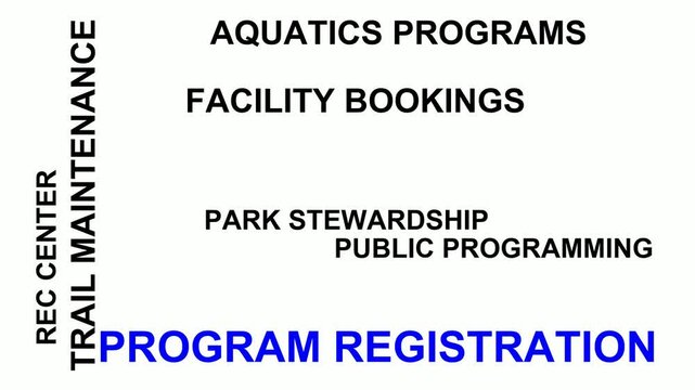 Program Registration Word Cloud