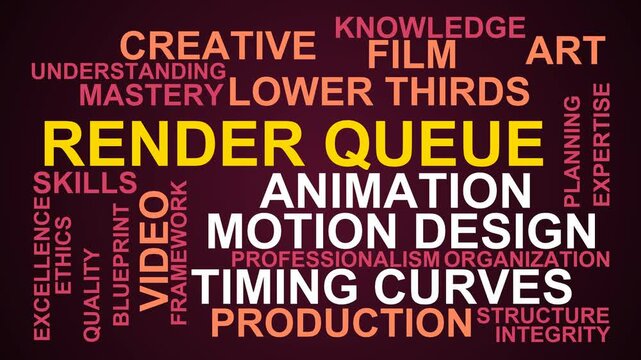 Render Queue Word Cloud