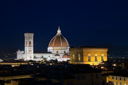 Panorama of Florence Italy at Night
