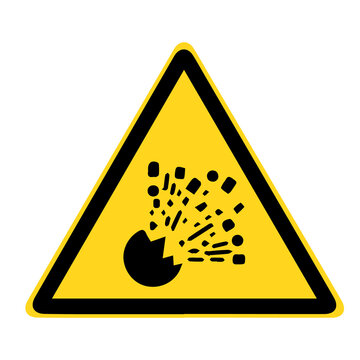 Explosive material warning sign vector illustration