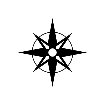Compass sign icon isolated on white background