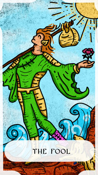 The Fool Tarot Card Symbolizing New Beginnings, Freedom and Adventure