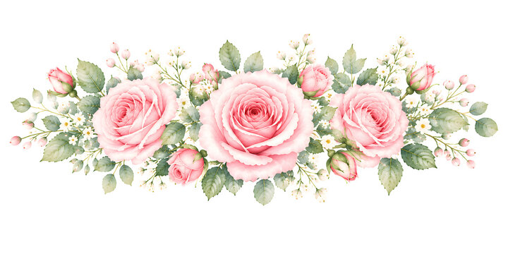 watercolor pink rose header.