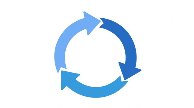 circular, arrow, cycle, diagram, process, business, concept, infographic, loop, 3d, video, icon, symbol, round, flow, step, direction, grey, gray, monochrome, refresh, recycle, recycling, chart, desig