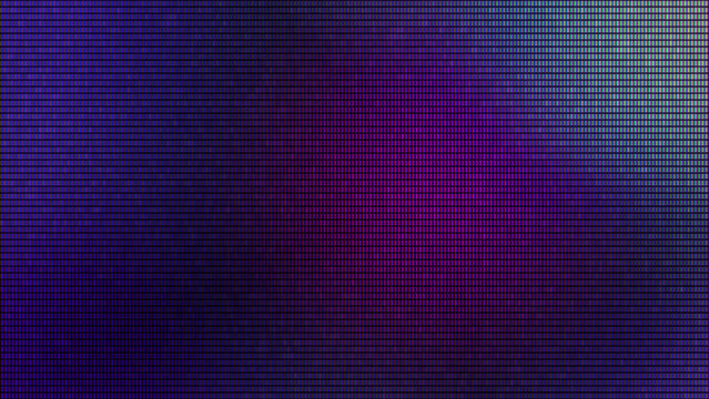 Futuristic Neon Gradient Wallpaper. Emissive Pink, Purple and Cyan LED Screen Surface. 