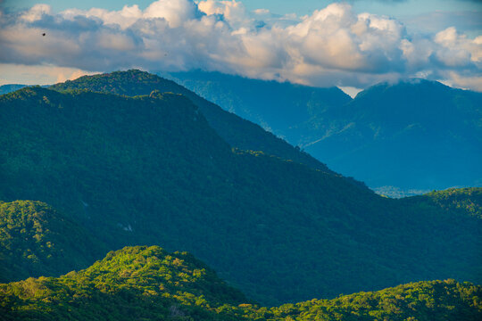 Majestic tropical mountains in Tijuca National Park Rio de Janeiro Brazil