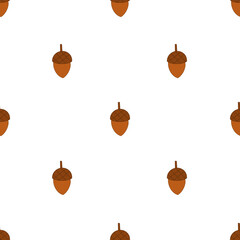 Seamless pattern with cute hand drawn brown acorns © Seraphina 53295