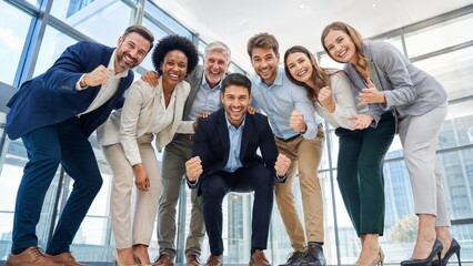 Fototapeta premium Successful Diverse Business Team in Modern Office, Collaboration, Leadership and Professional Success Concept