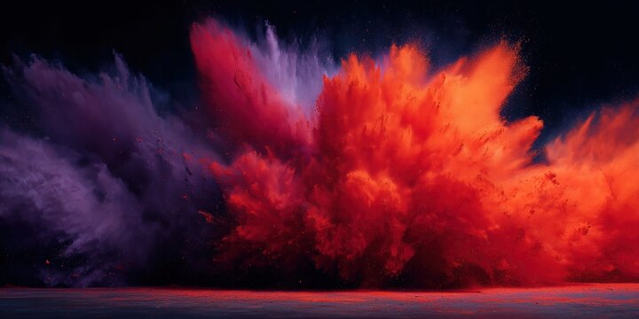 Traditional and religious Holi Festival, Color battle at the holi festival, colorful background, Multicolored paint, beautiful colored powder, juicy explosion of paint. High quality