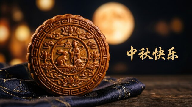 Celebrating the mid autumn festival a cherished time for family reunions moon gazing and enjoying delicious mooncakes under the radiant full moon's