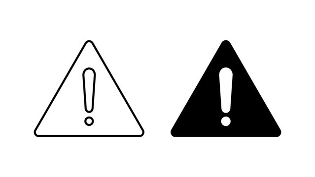 Notice icon vector. Black outline pictogram, editable stroke.